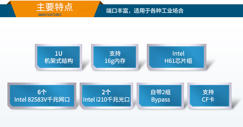 1U多網口工控機