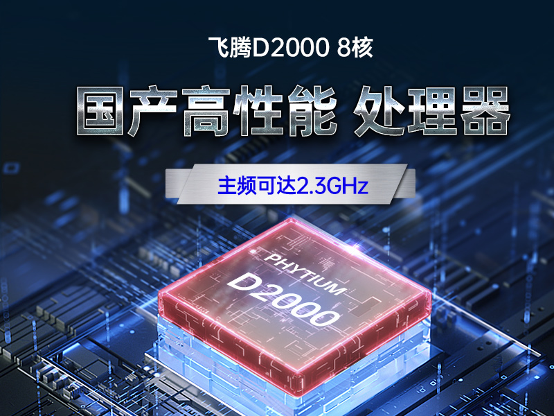 國產2U工控機,飛騰D2000工控主機,DT-61025-QD2KMB
